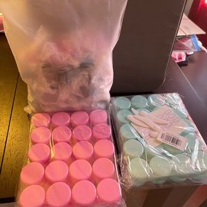 180 small sample containers.